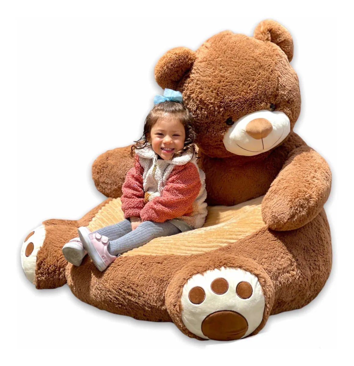 Puff Silla Peluche Oso Gigante 100x90cm